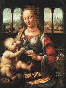  Leonardo  Da Vinci The Madonna of the Carnation Sweden oil painting artist